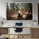 Jesus Lost Lamb Canvas Wall Art – Heartwarming Woodland by MyGreatCanvas | Canvas Wall Art Prints | Photo Prints & Wall Decor
