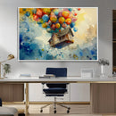 UP-Inspired Floating House with Balloons Canvas Art –