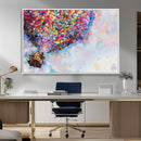 Don't Look Up Movie Canvas Wall Art - Vibrant Floating House