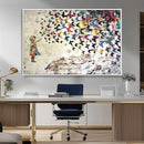 Banksy Wall Art - Banksy Girl Butterfly Graffiti Wall Art