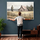 Rustic Farmhouse Barn Wall Art | 3-Panel Framed Gallery Wrap