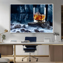 Whiskey Ice Wall Art Canvas Print