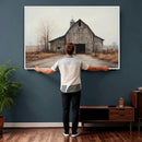 Farmhouse Rustic Barn Wall Art Canvas Print – Framed and