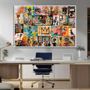 Abstract Art Collage Wall Art Canvas Print – Framed, Ready