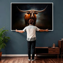 Abstract Texas Longhorn Wall Art Print | 3-Panel Large Texas by MyGreatCanvas | Canvas Wall Art Prints | Photo Prints & Wall Decor