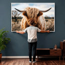 Scottish Cow Longhorn Wall Art Canvas Print
