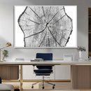 Rustic Tree Ring Wall Art Canvas Print – Framed and Ready to