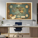 Avatar Wall Art: The Last Airbender Vintage Map - Wall Art