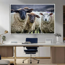 Charming Sheep Portrait Wall Art – Trio of Woolly Companions by MyGreatCanvas | Canvas Wall Art Prints | Photo Prints & Wall Decor