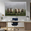 Flock of Sheep in a Mystical Fog – Pastoral Wall Art Canvas by MyGreatCanvas | Canvas Wall Art Prints | Photo Prints & Wall Decor