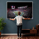 Ben Hill Griffin Stadium Night Game Triple Canvas Wall Art -