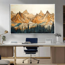Rustic Wood Mountain Wall Art Print | Triptych Giclee Print by MyGreatCanvas | Canvas Wall Art Prints | Photo Prints & Wall Decor