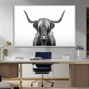 Highland Wall Art Canvas Print – Minimalist Black and White