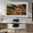 Yayoi Kusama Landscape Canvas Print, Vibrant Floral Mountain