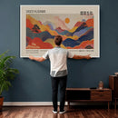 Yayoi Kusama Landscape Canvas Print, Vibrant Floral Mountain by MyGreatCanvas | Canvas Wall Art Prints | Photo Prints & Wall Decor