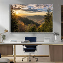 Sunrise Over the Smoky Mountains Canvas Wall Art –