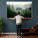 Foggy Forest Wall Art – Tranquil Green Woodland Canvas by MyGreatCanvas | Canvas Wall Art Prints | Photo Prints & Wall Decor
