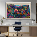 Framed Japanese 1986 Wall Art Print, Yayoi Kusama 1986 Wall
