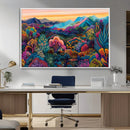 Colorful Abstract Landscape Wall Art Print Canvas - Vibrant