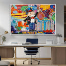 Pop Art Monopoly Man Canvas Wall Art Print - Bold and