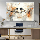 Abstract Watercolor Chickadee Bird Canvas Wall Art Print - by MyGreatCanvas | Canvas Wall Art Prints | Photo Prints & Wall Decor