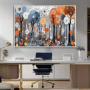Abstract Winter Landscape Canvas Wall Art Print - Large