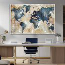 World Map Canvas Print – Framed Wall Art for Couples, by MyGreatCanvas | Canvas Wall Art Prints | Photo Prints & Wall Decor