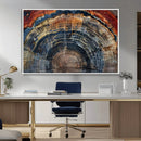 Abstract Tree Ring Wall Art, Colorful Framed Tree Ring Wall