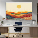 YAYOI KUSAMA Colorful Dot Art Landscape Canvas - Framed