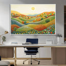 YAYOI KUSAMA Wall Art - Colorful Dot Art Landscape Canvas,