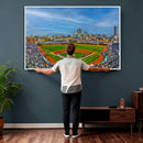 Wrigley Field Chicago Cubs Panoramic Canvas Print –