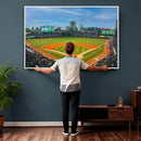 Wrigley Field Chicago Cubs Panoramic Canvas Print –