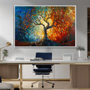 Yggdrasil Tree of Life Mosaic Stained Glass Wall Art Canvas,