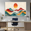 Southwest Mountain Wall Art Canvas Print – Boho Triptych