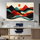 Western Wall Decor - Large Triptych Mountain Canvas - Boho