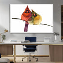 Cardinal Bird Canvas Wall Art - Male and Female Cardinal