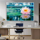 Lotus Flower Wall Art Canvas Print, Water Lily Large Wall