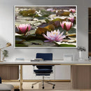 Lotus Flower Wall Art Canvas Print, Water Lily Large Wall