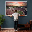 Indiana Memorial Stadium Wall Art Canvas Print, Framed