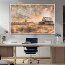 Rustic Farmhouse Wall Art Canvas Print | Barn and Field