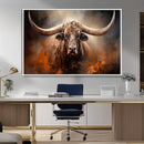 Highland Bull Canvas Abstract Canvas Wall Art Print –