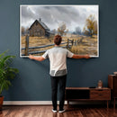 Rustic Autumn Farmhouse Wall Art Canvas Print – Serene