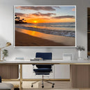 Sunset Wall Art Print - Stunning Beach Sunset Canvas Artwork