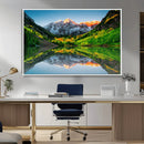 Maroon Bells Lake Wall Art Canvas Print – Framed Majestic