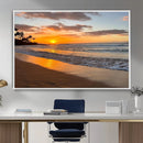 Tropical Beach Wall Art – Framed Sunset Ocean Canvas by MyGreatCanvas | Canvas Wall Art Prints | Photo Prints & Wall Decor