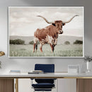 Texas Longhorn Wall Art – Framed Spotted Cattle Canvas by MyGreatCanvas | Canvas Wall Art Prints | Photo Prints & Wall Decor