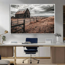 Rustic Barn Wall Art Canvas Print – Framed Moody Field Scene by MyGreatCanvas | Canvas Wall Art Prints | Photo Prints & Wall Decor