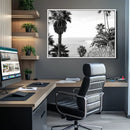 Palm Trees Wall Art Canvas Print – Framed Coastal Ocean