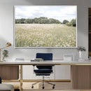 Charming Daisy Field Wall Art Canvas Print – Framed Pastel