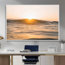 Calm Water Wall Art – Framed Sunset Waves Canvas Artwork, by MyGreatCanvas | Canvas Wall Art Prints | Photo Prints & Wall Decor